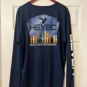 Heybo Men's Blue Long Sleeve Outdoor Tee